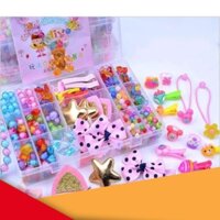 [MAX-R] Bộ xâu vòng hạt cườm kèm phụ kiện tóc cho bé Giá Rẻ