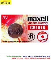 Maxell CR1616; Pin 3v lithium Maxell CR1616 chính hãng