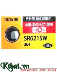 Maxell SR621SW, Pin 364 _Pin đồng hồ đeo tay 1.55v Silver Oxide Maxell PRO SR621SW, Pin 364