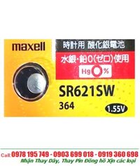 Maxell SR621SW - Pin 364, Pin đồng hồ 1.55v Silver Oxide Maxell SR621SW, Pin 364 _Xuất xứ NHẬT