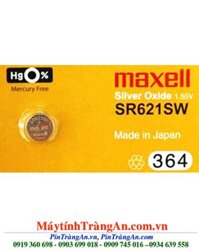Maxell SR621SW; Pin Maxell SR621SW silver oxide 1.55V chính hãng Maxell Nhật