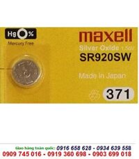 Maxell SR920SW-Pin 371, Pin Maxell SR920SW-371 silver oxide 1.55v (Xuất xứ Nhật)