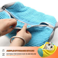 Maxgepc 1 Túi Giặt Giày Cotton Túi Giặt Dây Kéo Đóng Giày Làm Sạch Túi Giặt Thân Thiện Túi Sấy Túi Mới