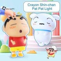 Maxgepc Crayon Shin-chan Pat Pat Light Đèn ngủ xung quanh Hoạt hình dễ thương Đèn ngủ silicon mới