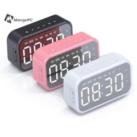 Maxgepc Để Bàn Đồng Hồ Báo Thức Loa Không Dây Mini Gương LED Đồng Hồ Kỹ Thuật Số Loa Điện Thoại Di Động Quà Tặng Âm Thanh Nổi Hiệu Ứng Mới