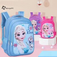 Maxgepc Dung Tích Lớn Công Chúa Disney Frozen Elsa Túi Đi Học Cho Bé Gái Dễ Thương Trường Tiểu Học Ba Lô Mới