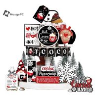 Maxgepc Giáng Sinh Lớp Trang Trí Xe Ông Già Noel Cây Giả Cây Nhà Khay Trang Trí Máy Tính Để Bàn Trang Trại Dấu Hiệu Trang Trí Lễ Hội Tiếp Liệu Mới