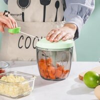 Maxgepc Máy Xay Tỏi Cầm Tay Kéo Báo Chí Máy Xay Rau Củ Ớt Hành Cắt Masher Nhà Bếp Dụng Cụ Nấu Ăn Mới