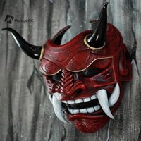 Maxgepc Nhật Bản Ma Hannya Halloween Mặt nạ hóa trang Prajna Mặt nạ nửa mặt Samurai mới