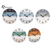 Maxgepc Tròn Treo Tường Đồng Hồ Mộc Mạc Đồng Hồ Nhà Bếp Vintage Im Lặng Trang Trí Đồng Hồ Treo Tường Cho Nhà Văn Phòng Trang Trí Mới