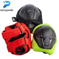 Maxgoods Bộ bánh răng bảo vệ 6 chiếc Trẻ em Trẻ em Đi xe đạp Bộ dụng cụ thể thao Trượt băng an toàn Xe đạp Khuỷu tay Miếng đệm