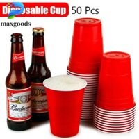 Maxgoods Cốc Nhựa Đỏ 16 Oz Đồ Gia Dụng Uống Nhà Hàng Bar Bia Pong Dự Tiệc Cung Cấp