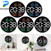 Maxgoods Đồng hồ treo tường LED 10 Inch Điều khiển từ xa Trang trại tiện lợi