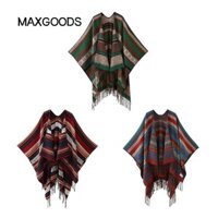 Maxgoods Khăn choàng tua rua mùa xuân mùa hè, Khăn trùm đầu khăn chống nắng mỏng, Thời trang phong cách dân tộc chống nắng buổi tối Prom Cape kỳ nghỉ du lịch