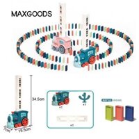 Maxgoods Tự Động Đặt Tàu Domino, Với Âm Nhạc Điện Đồ Chơi Xe Lửa Domino Cho Trẻ Em, Ngộ nghĩnh DIY Xe Điện Khối Gạch Bộ Dụng Cụ Quà Tặng Sinh Nhật Trẻ Em