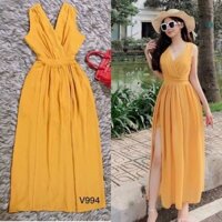 Maxi biển cổ tim cực xinh đi biển siêu HOT (freesize dưới 52kg - Đẹp mê ly💯)