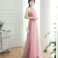 MAXI CỔ YẾM ĐÍNH CƯỜM CỰC SANG