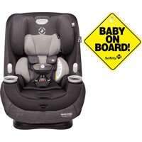 Maxi-Cosi Pria Max 3-in-1 Convertible Car Seat - Nomad Black with Baby on Board Sign