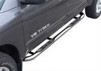 MaxMate Compatible with 2004-2015, 2017-2021 Nissan Titan Crew Cab; 2016-2021 Titan XD Crew Cab Stainless Steel 3" Side Step Rails Nerf Bars Ru...