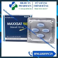 Maxxsat 100 (Hộp 4 viên) – Thuốc điều trị rối loạn cương dương, yếu sinh lý