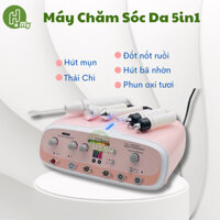 Máy 5in1 chăm sóc da đa chức năng cho spa | Máy hút mụn, phun oxi, thải chì, điện tím, đốt nốt ruồi