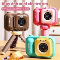 Máy ảnh cầm tay trẻ em Mini, máy ảnh hoạt hình đầy màu sắc dễ thương 1080P, đa chức năng và được trang bị chân máy, máy ảnh đồ chơi mini, máy ảnh mini chụp tức thì, máy ảnh