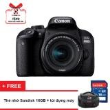 Máy ảnh Canon EOS 800D 24.2MP và lens Kit 18-55mm IS STM (Đen) - Hãng Phân Phối Chính Thức + Tặng thẻ nhớ 16GB và túi máy ảnh