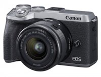 Máy Ảnh Canon EOS M6 Mark II Kit EF-M15-45mm F3.5-6.3 IS STM - Bạc
