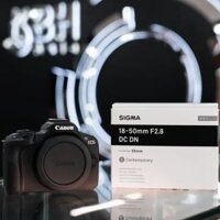 Máy ảnh Canon EOS R50 và lens Sigma 18-50mm F2.8 - Chính Hãng