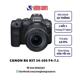 Máy ảnh Canon EOS R6 + RF24-105MM F4-7.1 STM