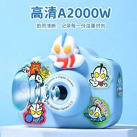 Máy ảnh đồ chơi cho bé trai, có thể chụp ảnh và in Ultraman I, quà sinh nhật cho trẻ em, máy ảnh kỹ thuật số độ phân giải cao