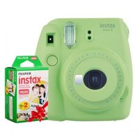 Máy ảnh Fujifilm Mini 9 + Phim Instax ColorFilm Mini 10X2/PK Lime Green (Chính hãng)