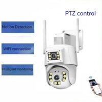 Máy ảnh kép Máy bi chống nước có ống kính kép Camera giám sát 4MP Wifi Màn hình gia đình Camera quan sát IP