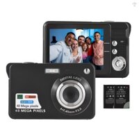 Máy ảnh kỹ thuật số 4K Máy quay Video 48MP Màn hình TFT 2,8 Inch Tự động lấy nét 16X Zoom kỹ thuật số Chống rung Mặt Phát hiện nụ cười Chụp Flash tích hợp với 2 chiếc Pin Lễ hội Chris