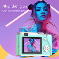 Máy ảnh kỹ thuật số HD dành cho trẻ em Máy quay vlog lấy nét tự động có thể sạc lại 64mp với màn hình LCD 2,4 inch dành
