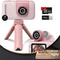Máy ảnh kỹ thuật số trẻ em, máy quay phim trẻ em để vlog, máy quay phim trẻ em có ống kính lật