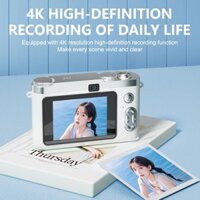 Máy Ảnh Kỹ Thuật Số WSS CCD 5MP Máy Quay Video Di Động Tự Động Lấy Nét 8X Zoom Màn Hình 2.4 Inch Retro Vlogging Cam Dành Cho Trẻ Em Trẻ Em Người Mới Bắt Đầu Mới