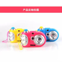 Máy ảnh mô phỏng cho trẻ em, đồ chơi giáo dục mini máy chiếu hoạt hình có đèn cho trường tiểu học, quà tặng