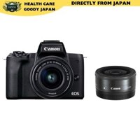 Máy ảnh một ống kính không gương lật Canon EOS Kiss M2 Bộ ống kính đôi màu đen KISSM2BK-WLK