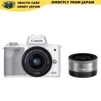 Máy ảnh ống kính không gương lật Canon EOS Kiss M2 bộ ống kính đôi màu trắng KISSM2WH-WLK