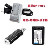 Máy ảnh Sony DSC-HX1 HX100 HX100V HX200 NP-FH50 Pin + Bộ sạc + Đầu đọc thẻ