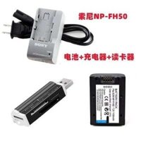 Máy ảnh Sony DSC-HX1 HX100 HX100V HX200 NP-FH50 Pin + Bộ sạc Đầu đọc thẻ