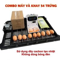 Máy Ấp Trứng Gà Tự Động combo máy và khay đảo tự động 54 trứng chạy nhiệt cacbon đảo tự động