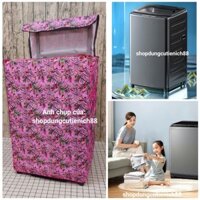 (MÁY AQUA CỬA TRÊN TỪ 7-18KG ] Áo trùm máy giặt VẢI DÙ CỰC DÀY, DÂY KHÓA KÉO TO - bao chùm chống bụi như hình