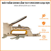 Máy bấm ghim cầm tay UNICORN loại xịn, chuyên ghim vào gỗ, khung tranh, tường, súng bắn ghim cỡ 13/6,13/8 cao 4-8mm