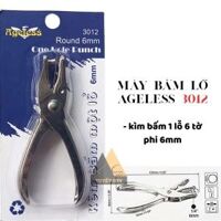 Máy bấm lỗ Ageless 3012 - kìm bấm 1 lỗ 6 tờ phi 6mm