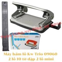 Máy bấm lỗ Kw-Trio 09060 2 lỗ 10 tờ dập 2 lỗ mini