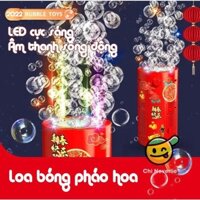 Máy Bắn Bong Bóng.Loa Bong Bóng Bắn Pháo Hoa Có Nhạc Có  Đèn Led Cực Sáng