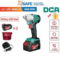 Máy bắn bulong dùng pin không chổi than DCA ADPB298BM nhỏ khọn, siêu khỏe, siết 298n/m, lực dập 3000bpm, kèm 2 pin 4ah
