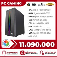 MÁY BÀN i3 10105F - RAM 8GB - SSD 128GB - PSU 400W (CST) - VGA 750Ti - CASE V3 330G